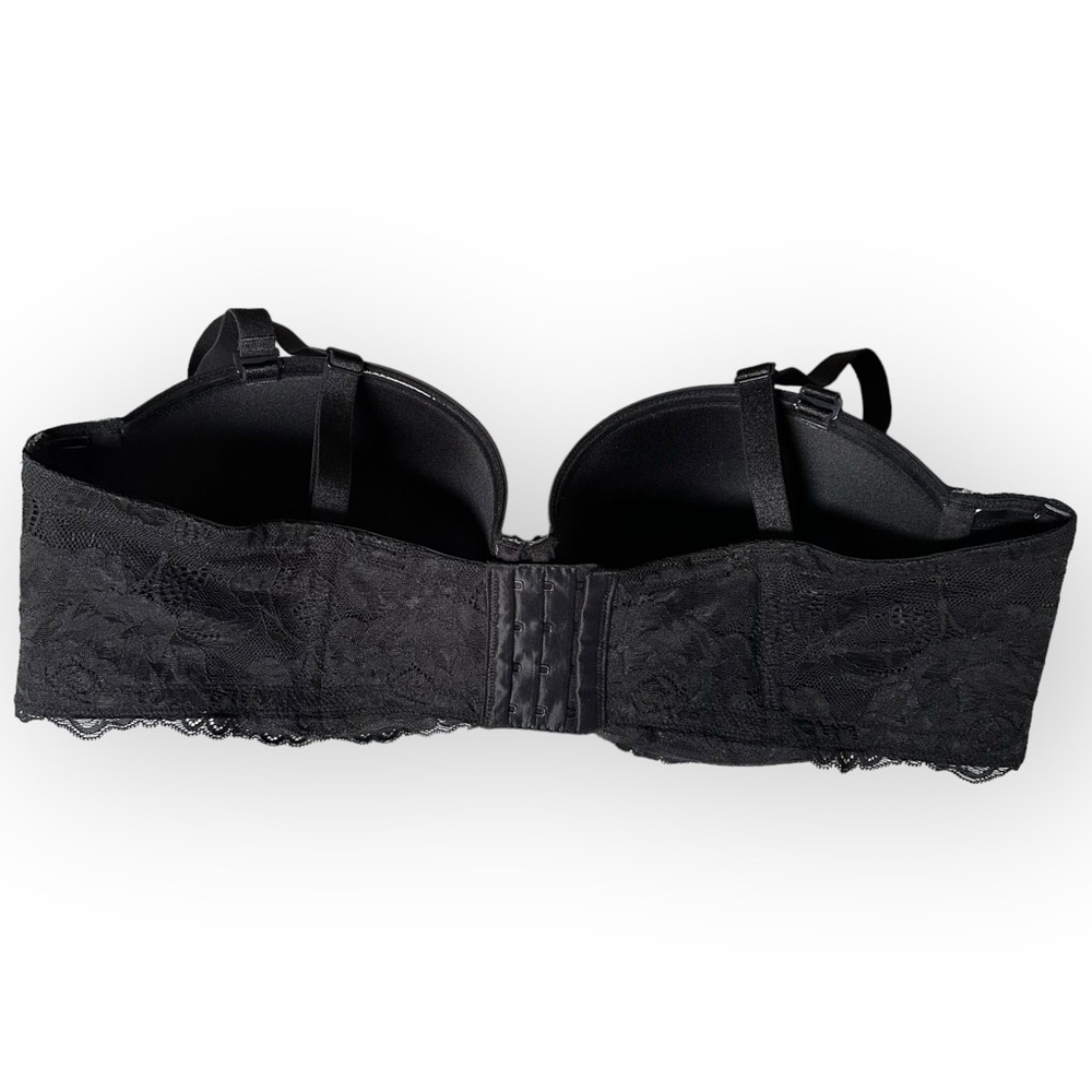 Torrid Curve 44d Pushup Strapless Bra Solid Black… - image 3